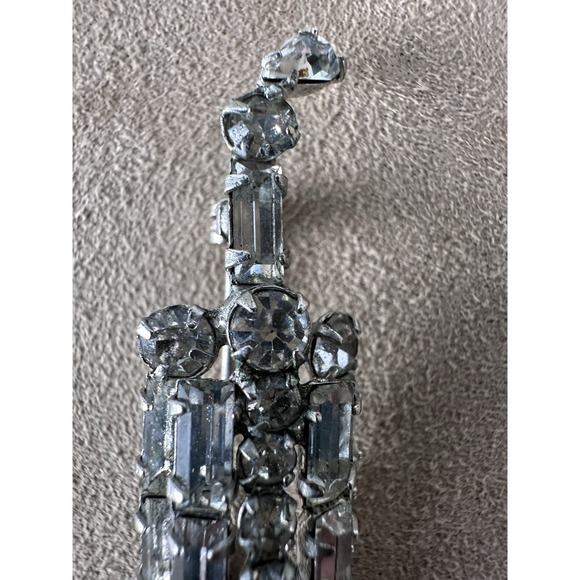 Vtg Unsigned Weiss Rhinestone Cocktail Glass & Shaker Brooch Pin Set Estate - Picture 3 of 16
